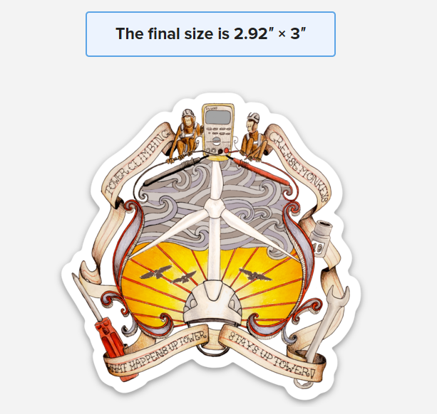 What Happens Up Tower Stays Up Tower Sticker