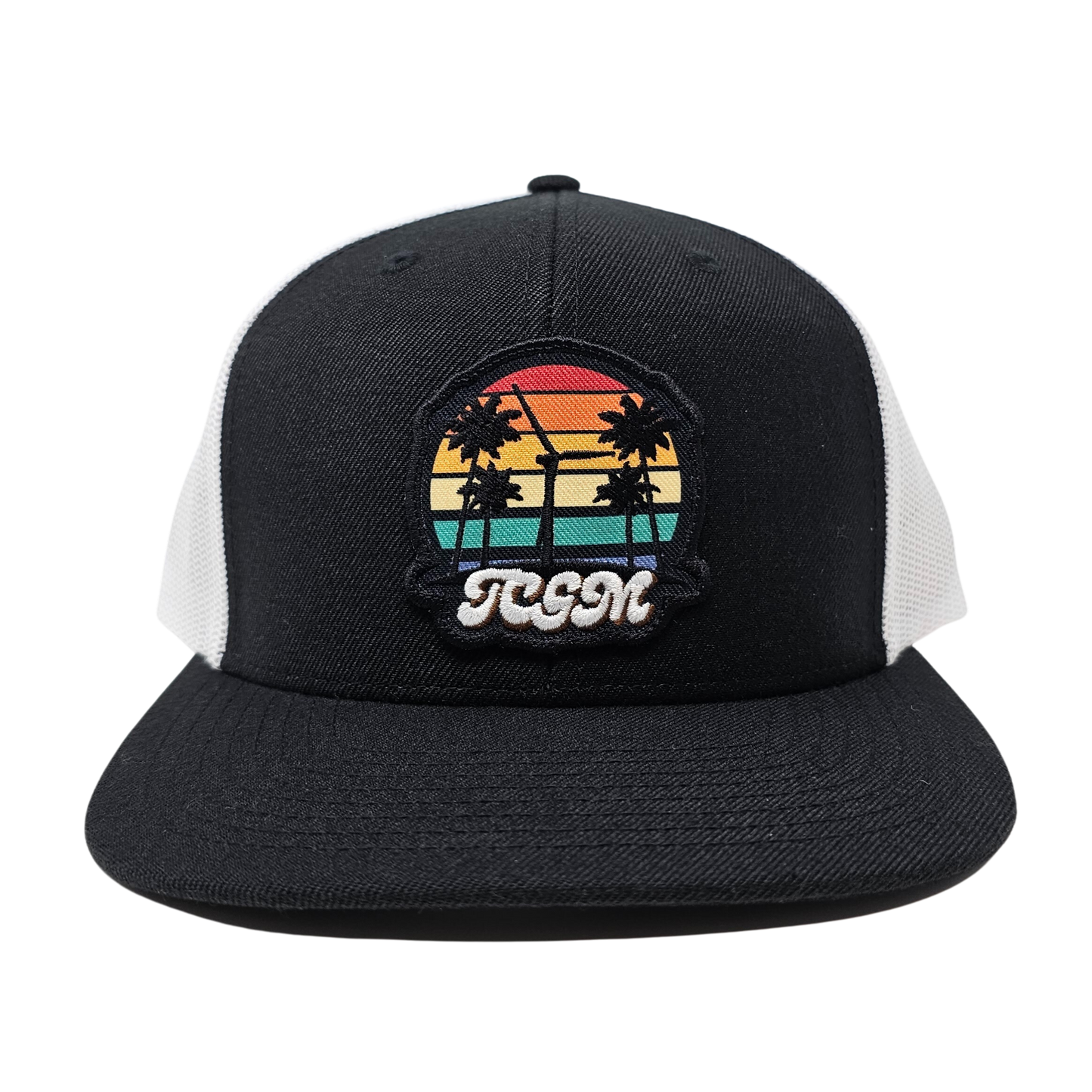 Beach Vibes Wool Trucker Mesh Snapback (Black/White)