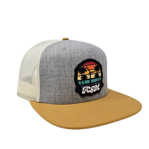 Beach Vibes Wool Trucker Mesh Snapback (Tri Heater Grey/Birch Biscuit)