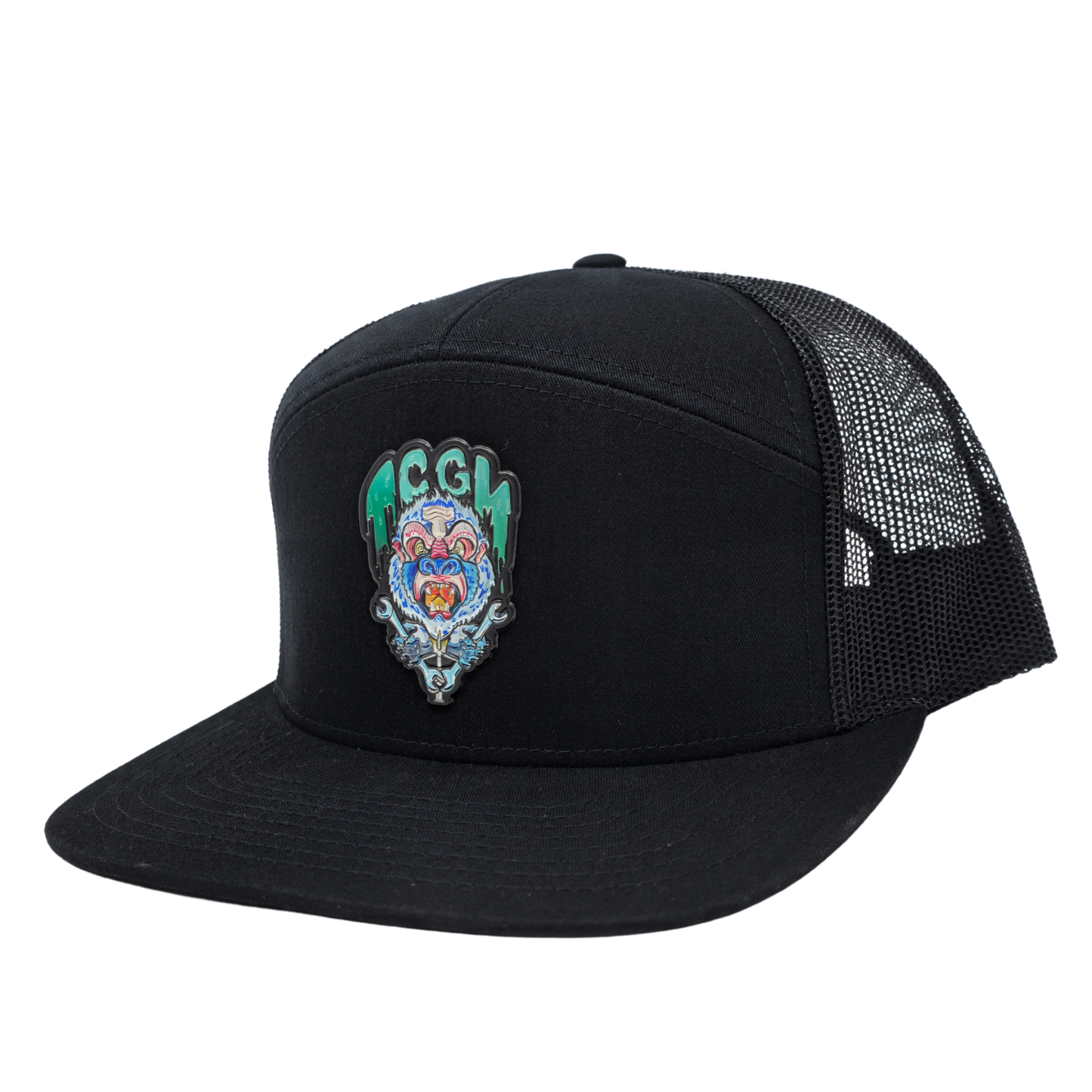 Monkeezy 7 Panel Cap (Black/Black)