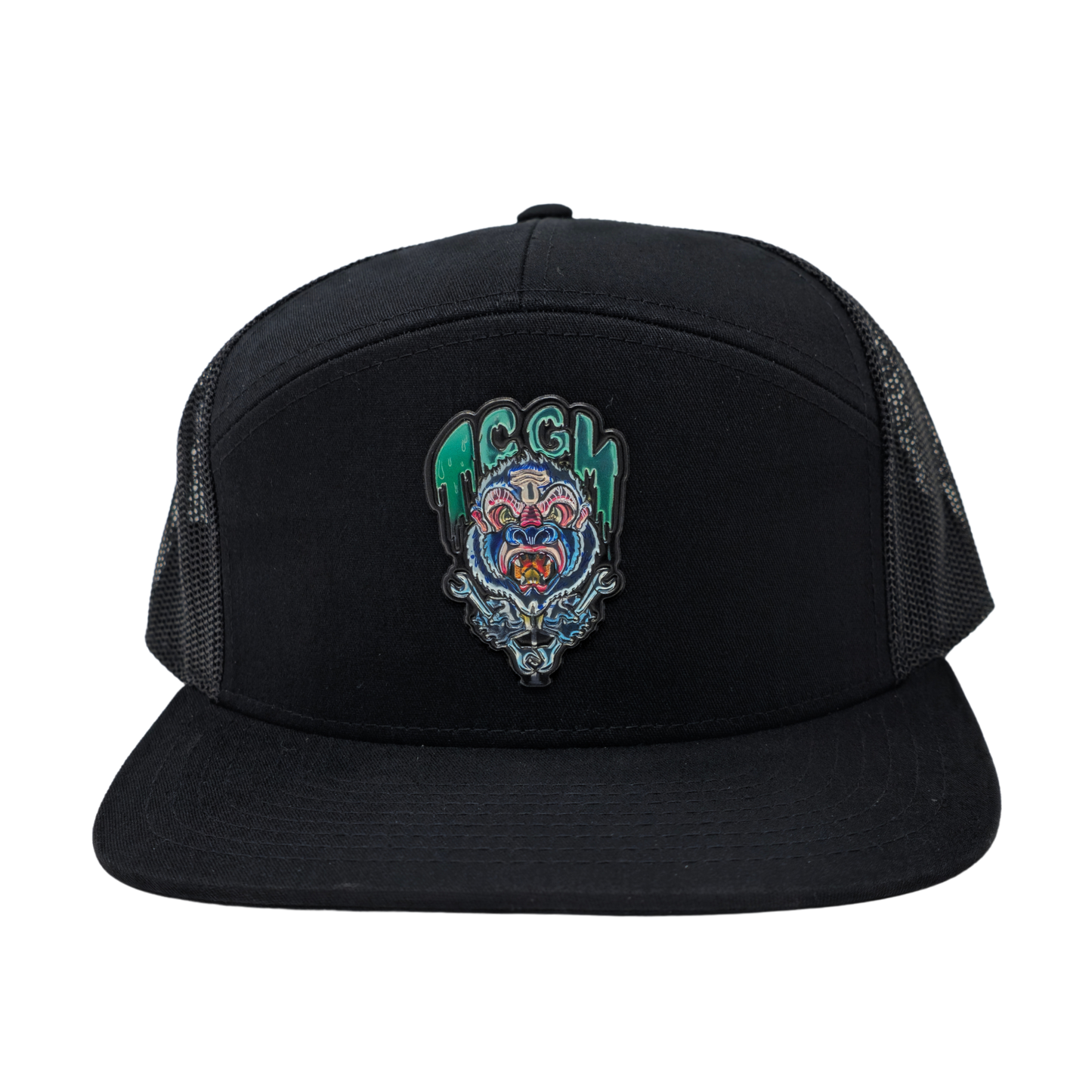 Monkeezy 7 Panel Cap (Black/Black)