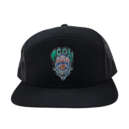 Monkeezy 7 Panel Cap (Black/Black)