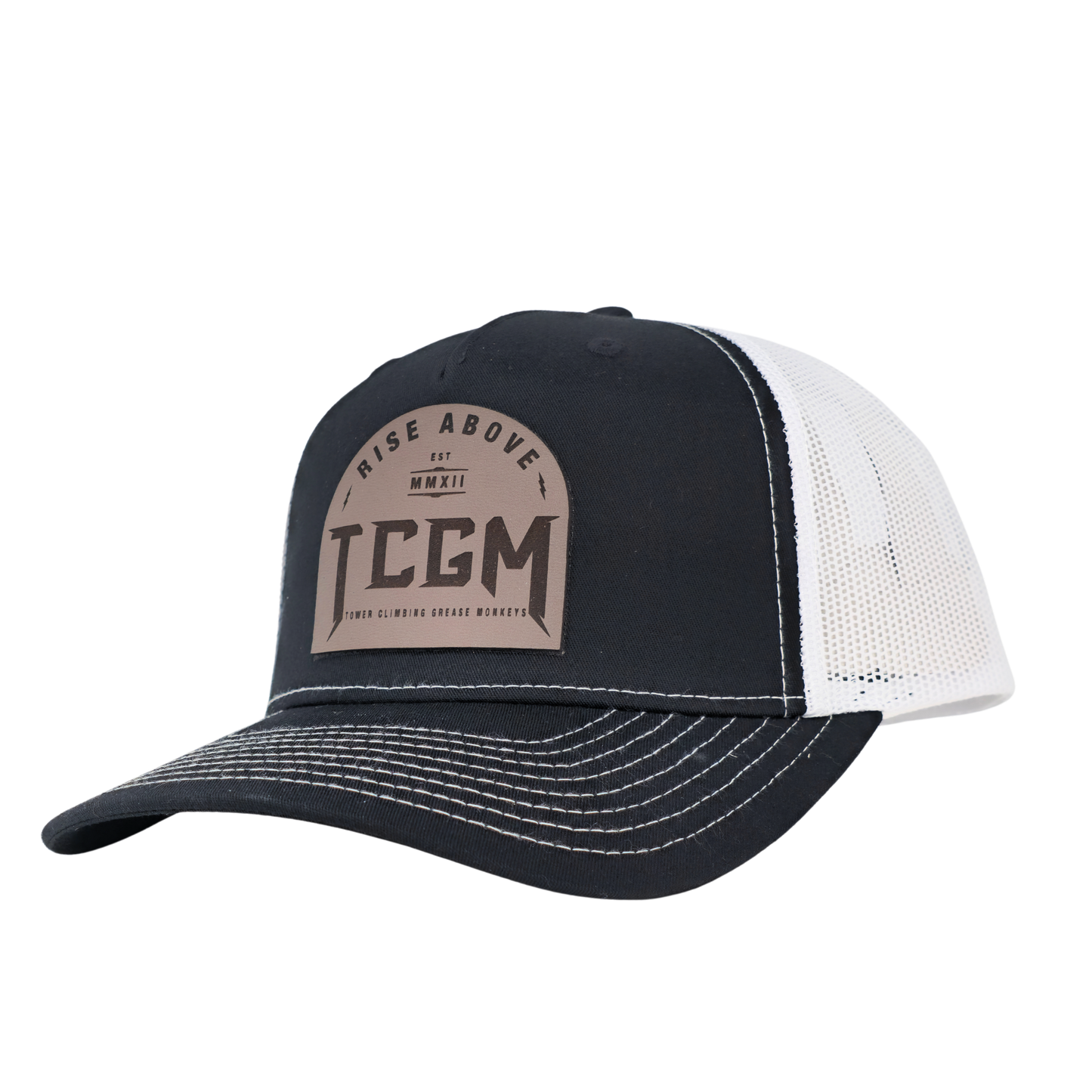 Rise Above Leather Patch Cap