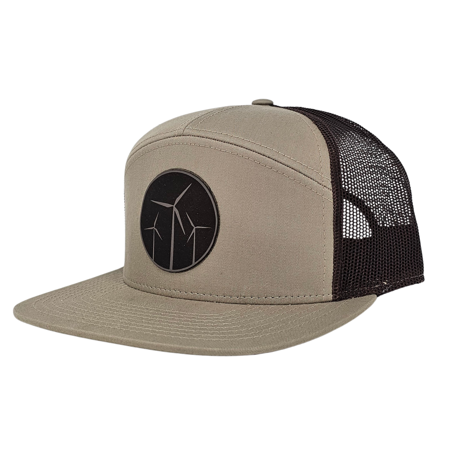 Leather Wind Patch 7 Panel Cap