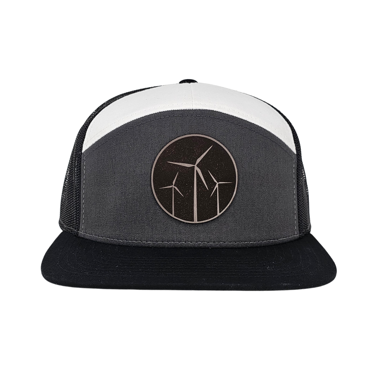 Leather Wind Patch 7 Panel Cap