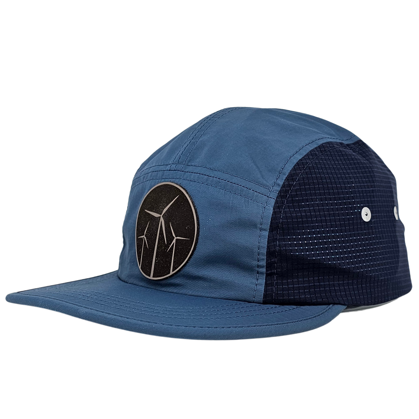 Leather Wind Patch 7 Panel Relaxed Stay Dri Campers Cap