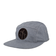 Leather Wind Patch Lightweight Cotton Twill 7 Panel Camper Cap