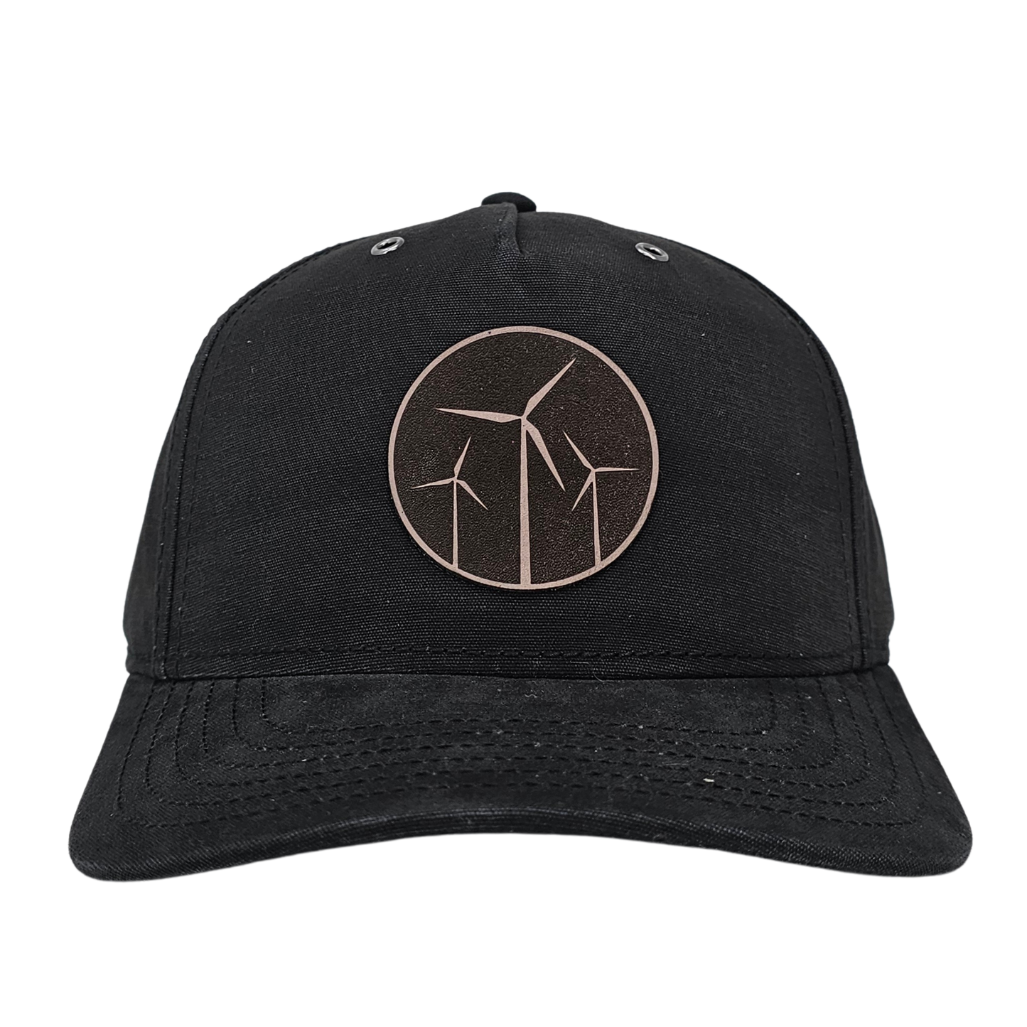 Leather Wind Patch Burnside Workwear 5 Panel Cap