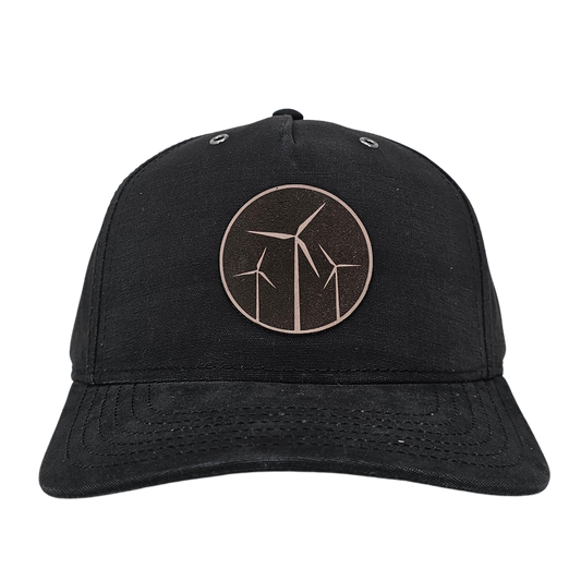 Leather Wind Patch Burnside Workwear 5 Panel Cap