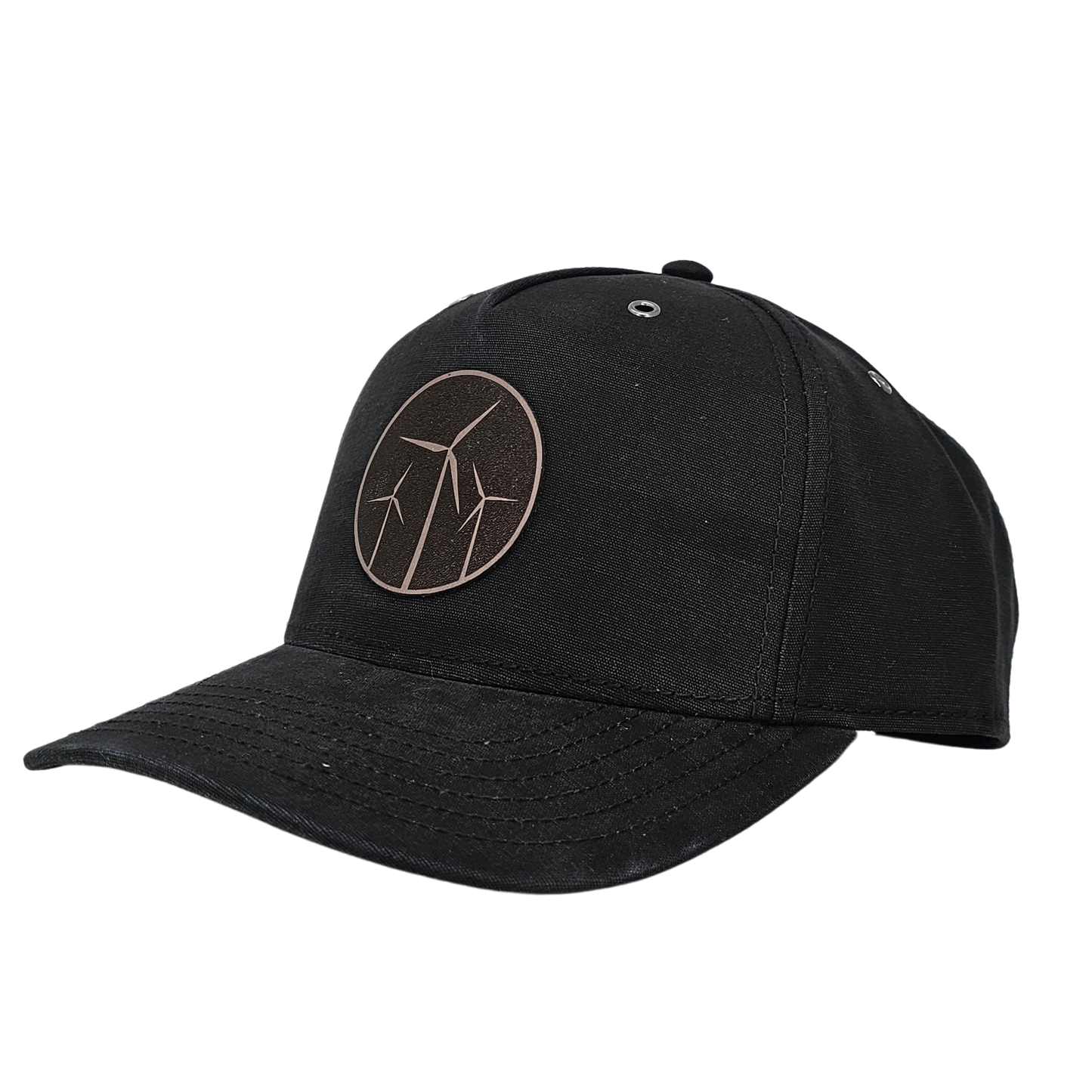 Leather Wind Patch Burnside Workwear 5 Panel Cap