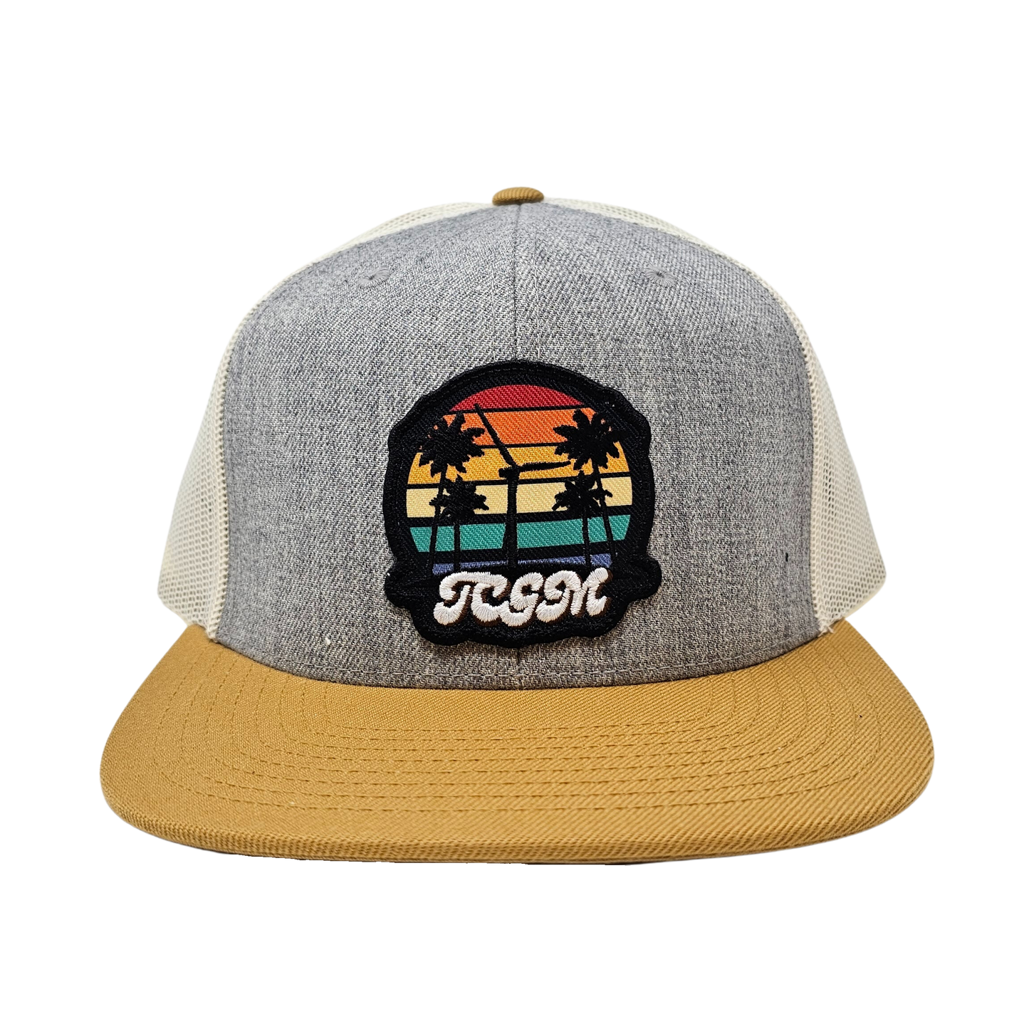 Beach Vibes Wool Trucker Mesh Snapback (Tri Heater Grey/Birch Biscuit)