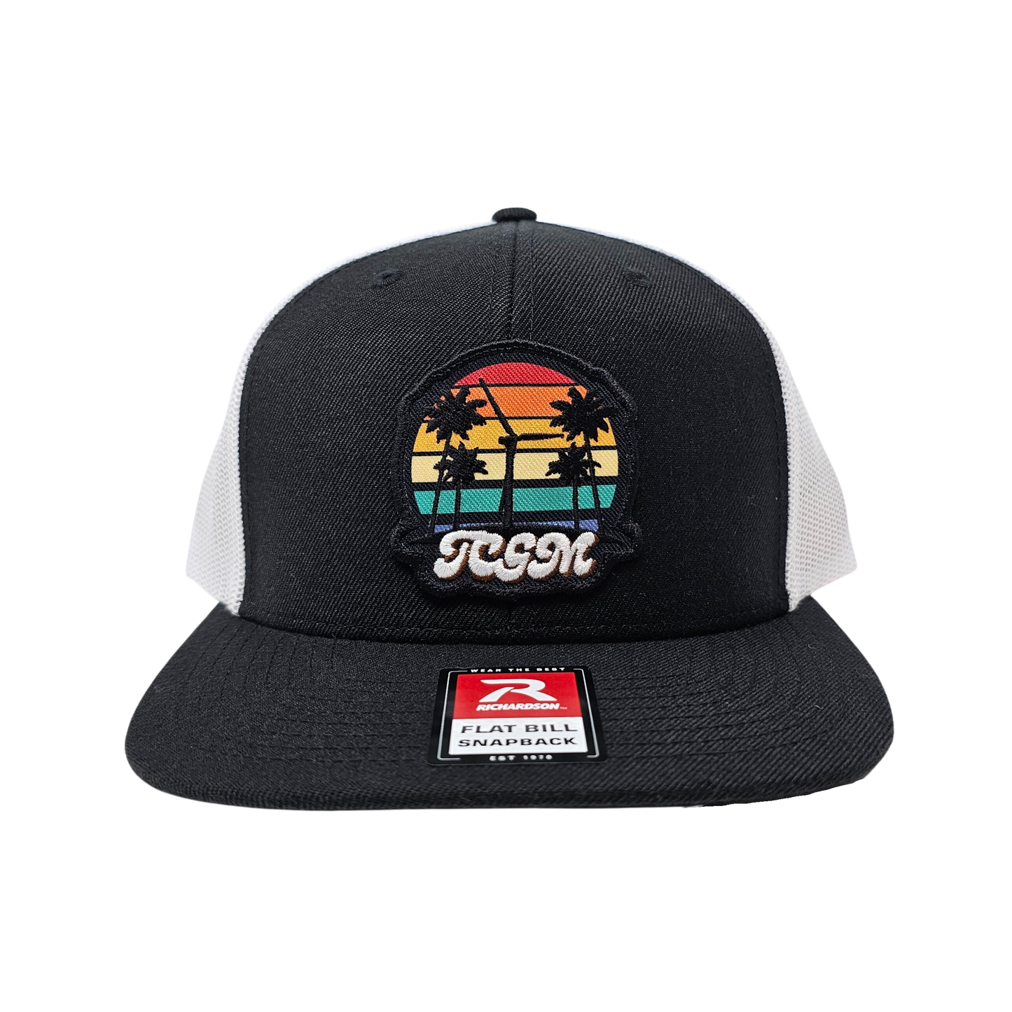 Beach Vibes Wool Trucker Mesh Snapback (Black/White)