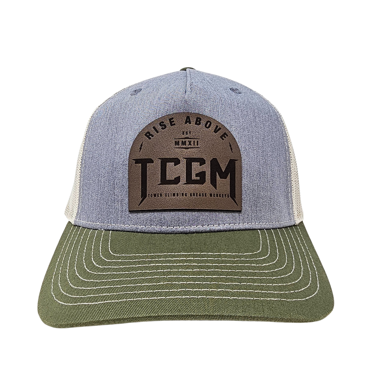 Rise Above Leather Patch Cap
