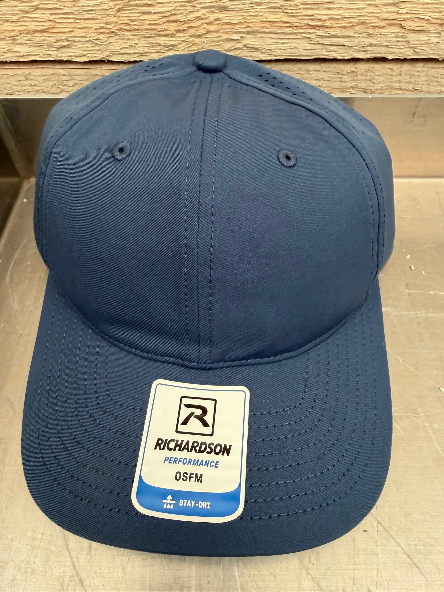 226 Richardson 6 Panel Laser Perf Cap Light Blue
