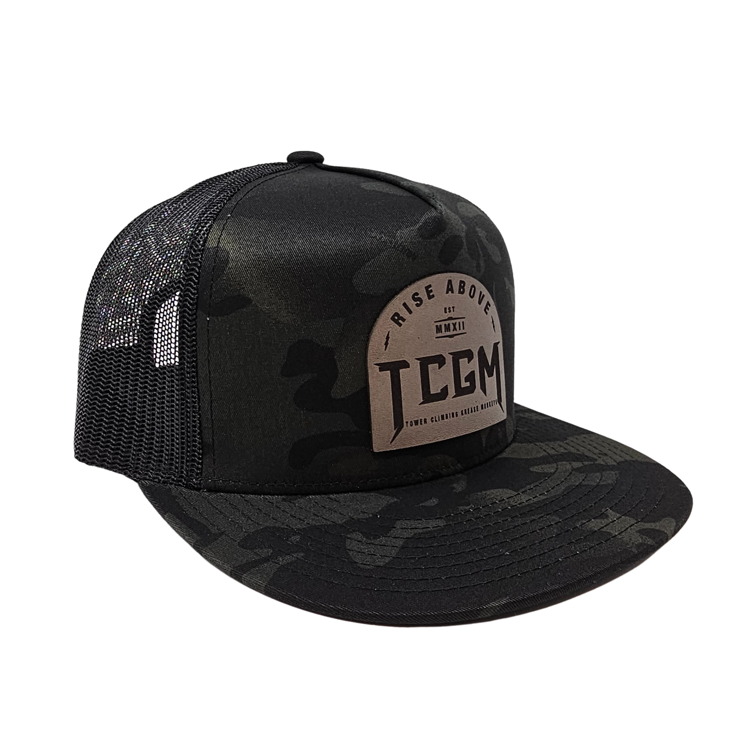Rise Above Flat Bill Classic 5 Panel Trucker Camo