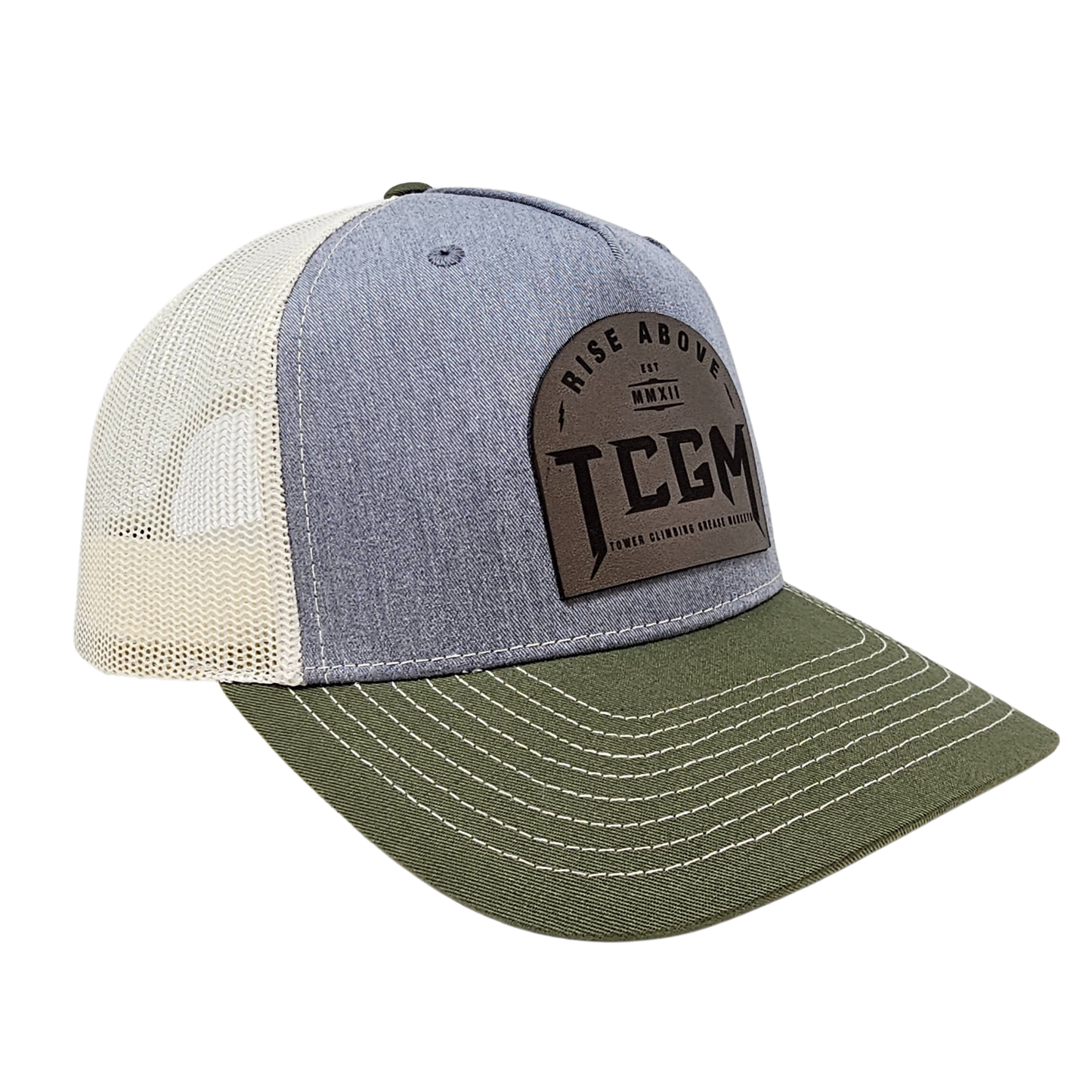 Rise Above Leather Patch Cap
