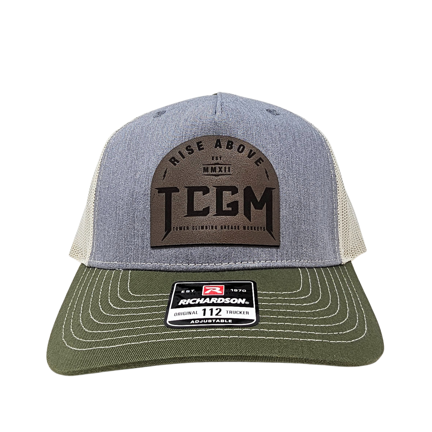Rise Above Leather Patch Cap
