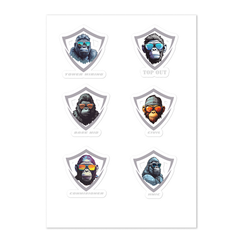 Construction Monkeys Sticker sheet