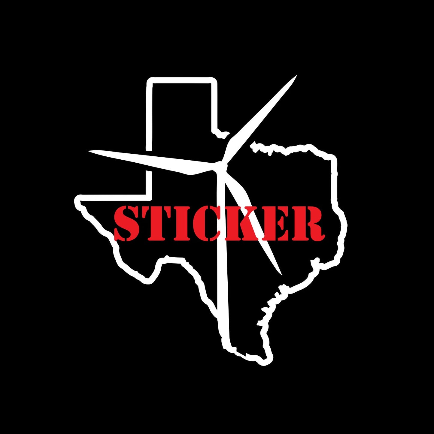 Texas Wind Decal