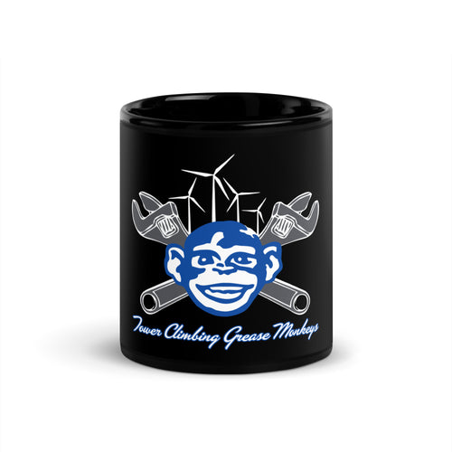 Grease Monkey Black Glossy Mug