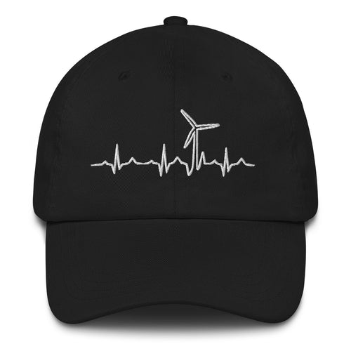 Wind Turbine Heart Beat Dad hat