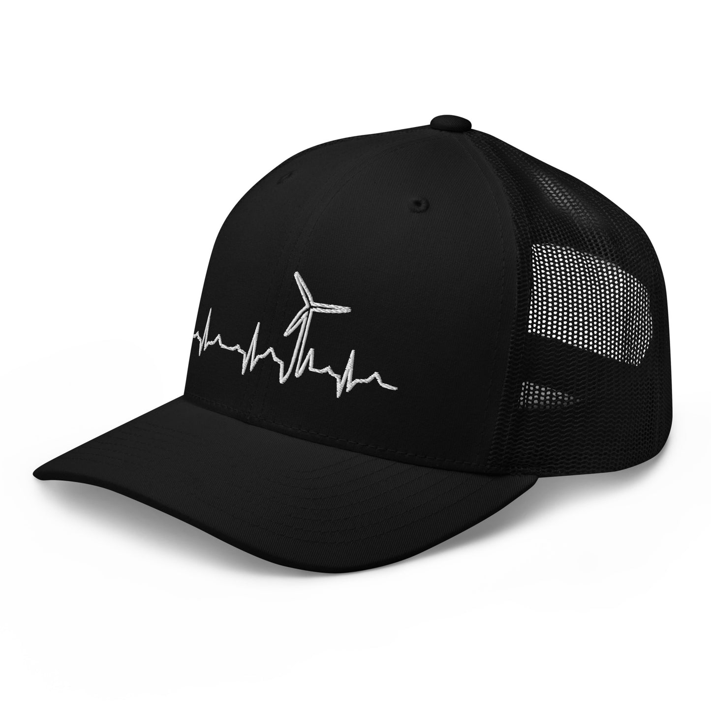 Wind Turbine Heart Beat Trucker Cap