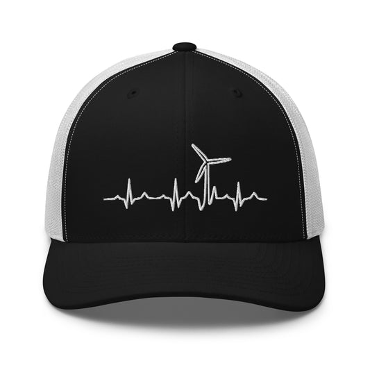 Wind Turbine Heart Beat Trucker Cap