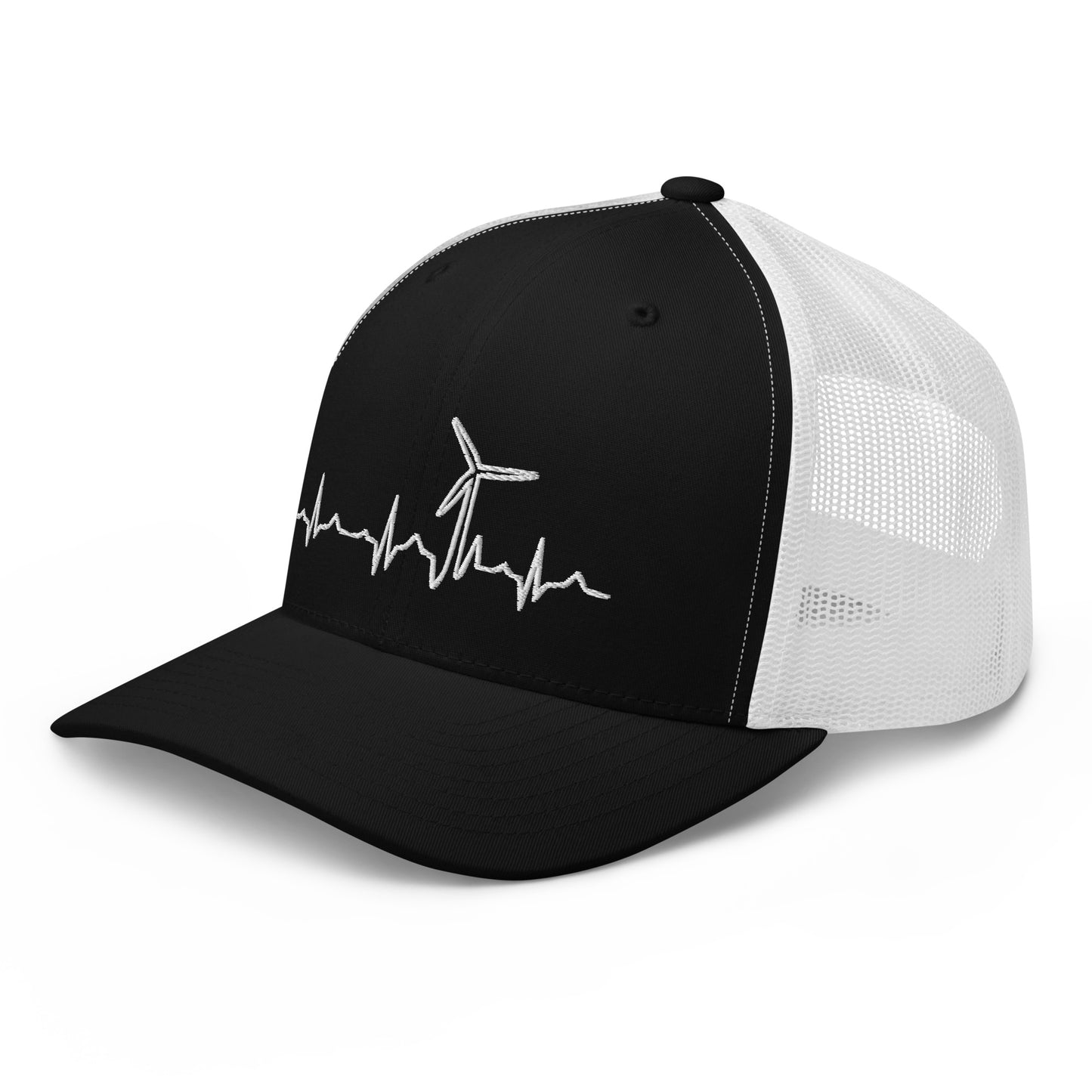Wind Turbine Heart Beat Trucker Cap
