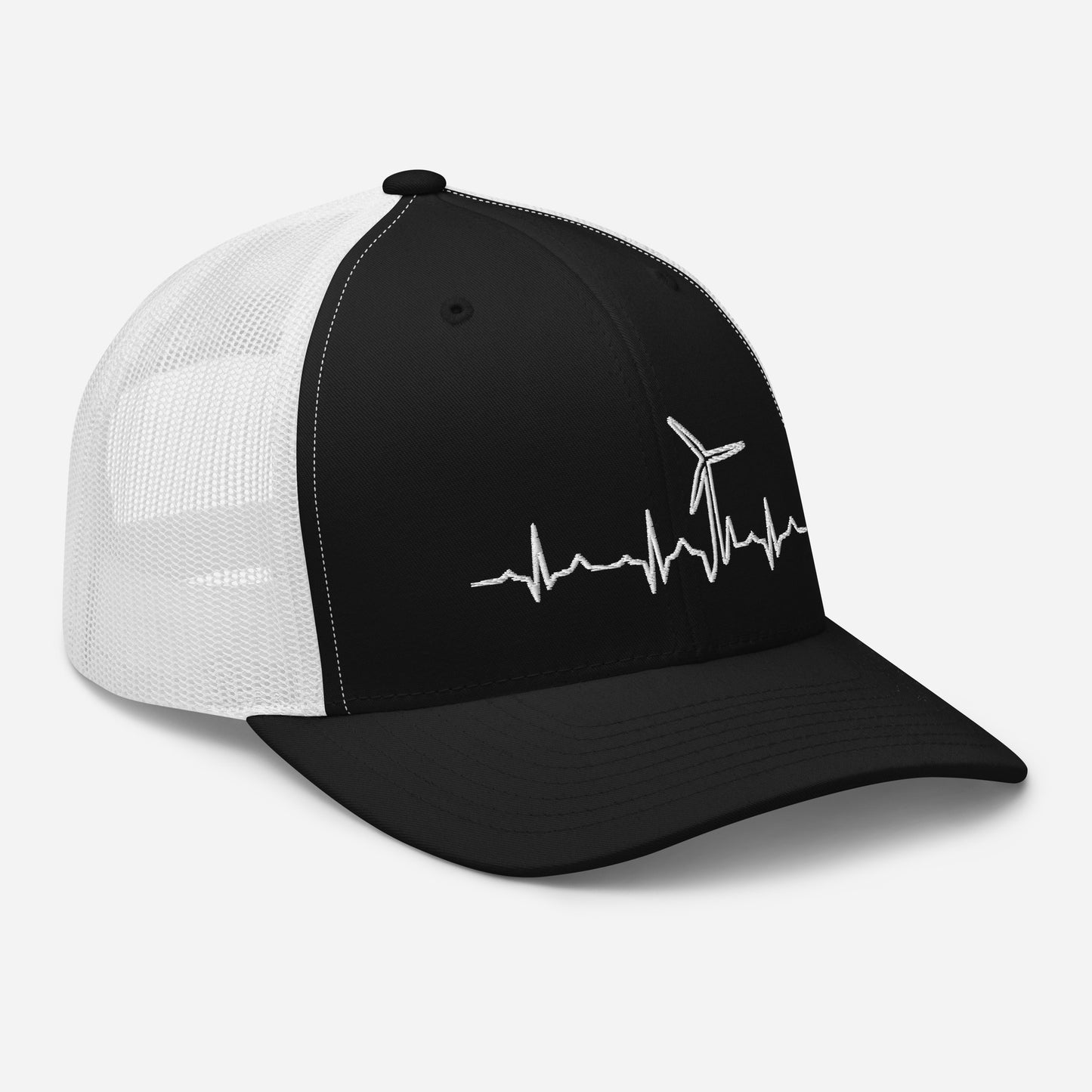 Wind Turbine Heart Beat Trucker Cap