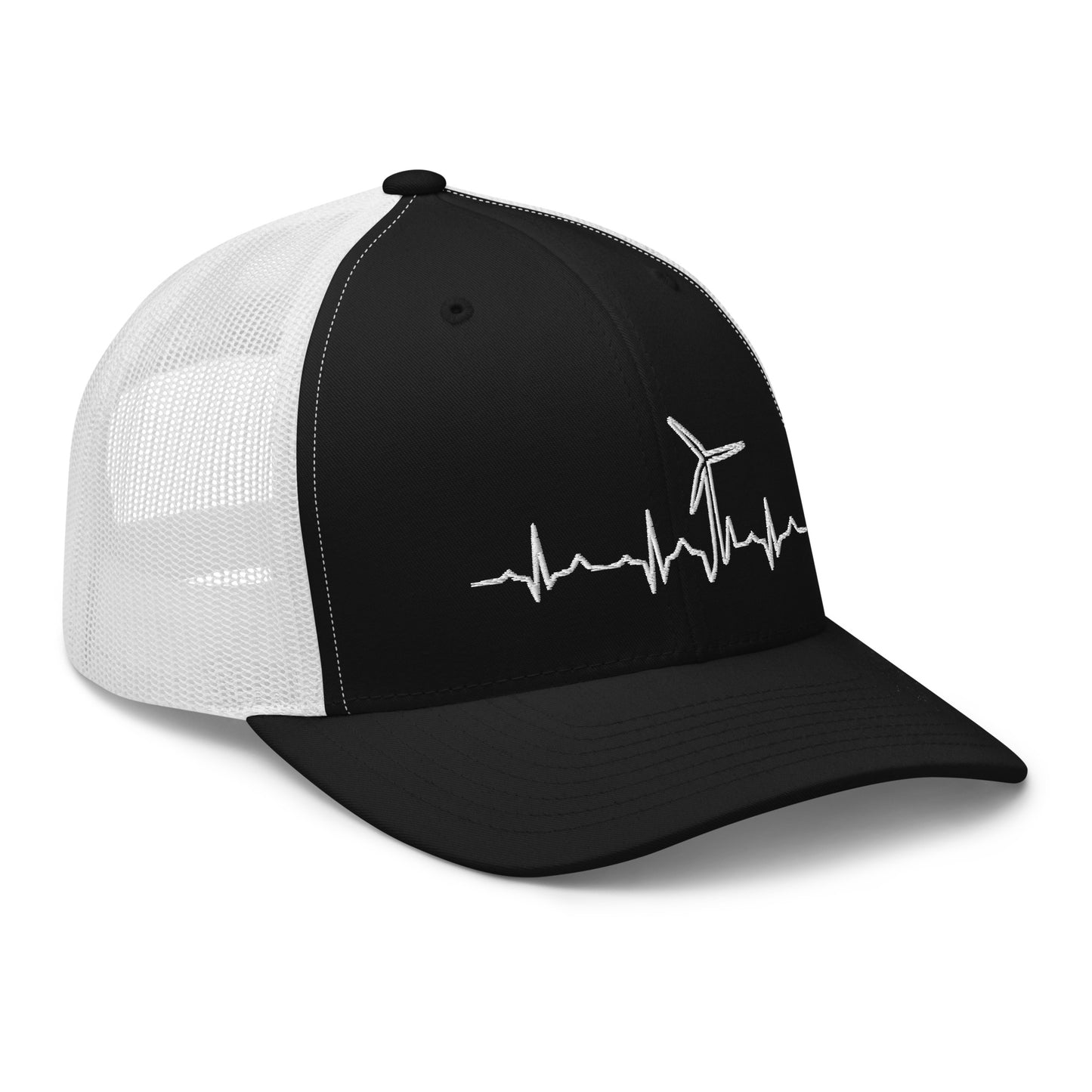Wind Turbine Heart Beat Trucker Cap