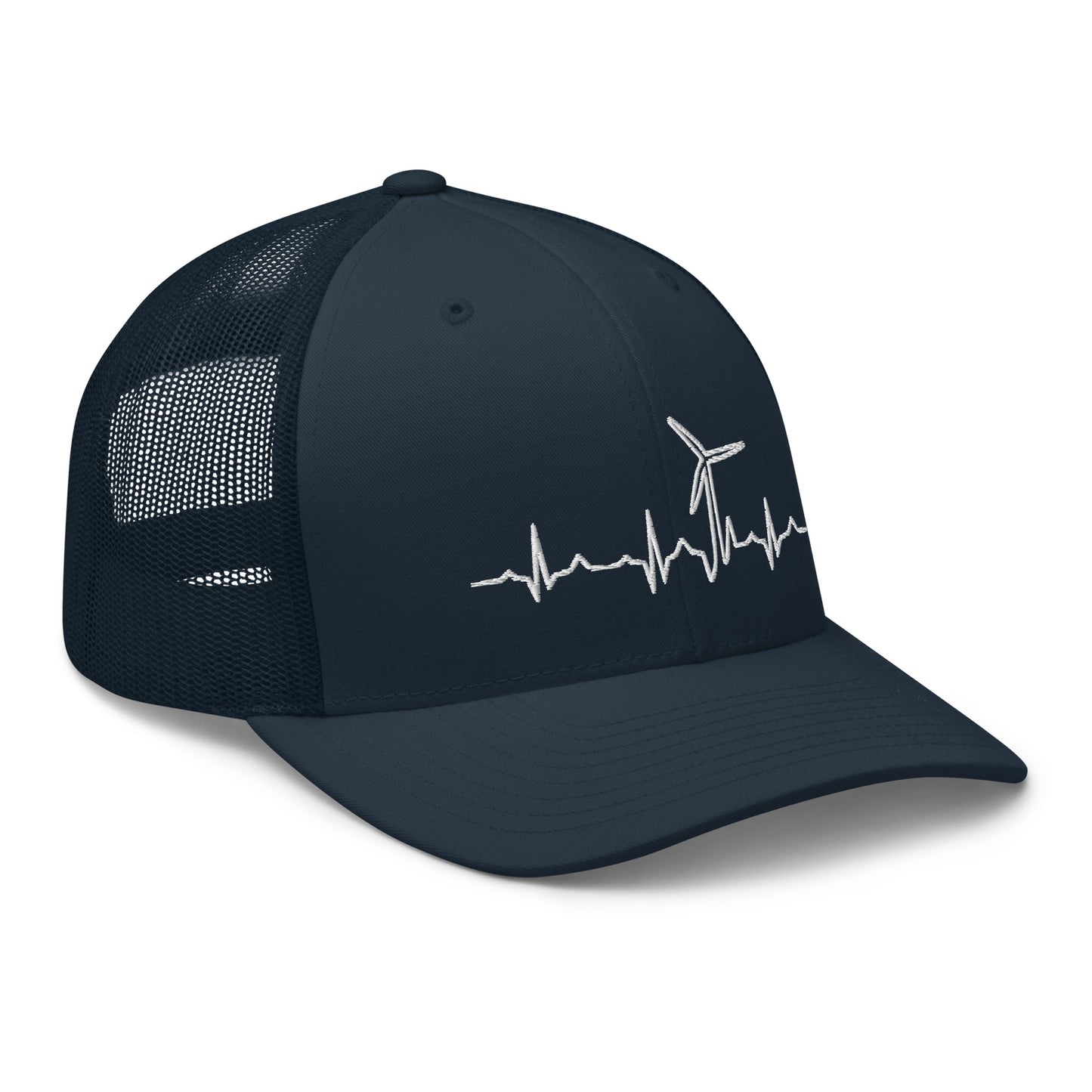 Wind Turbine Heart Beat Trucker Cap