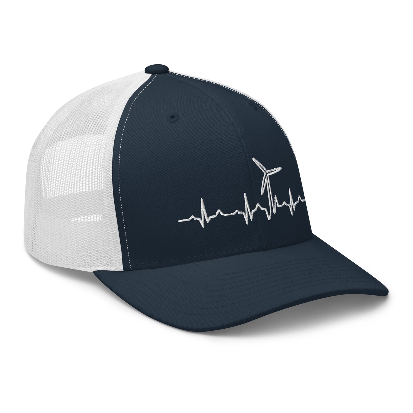 Wind Turbine Heart Beat Trucker Cap