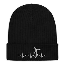 Wind Heart Beat Ribbed knit beanie