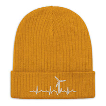 Wind Heart Beat Ribbed knit beanie