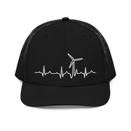 Wind Turbine Heart Beat Trucker Cap