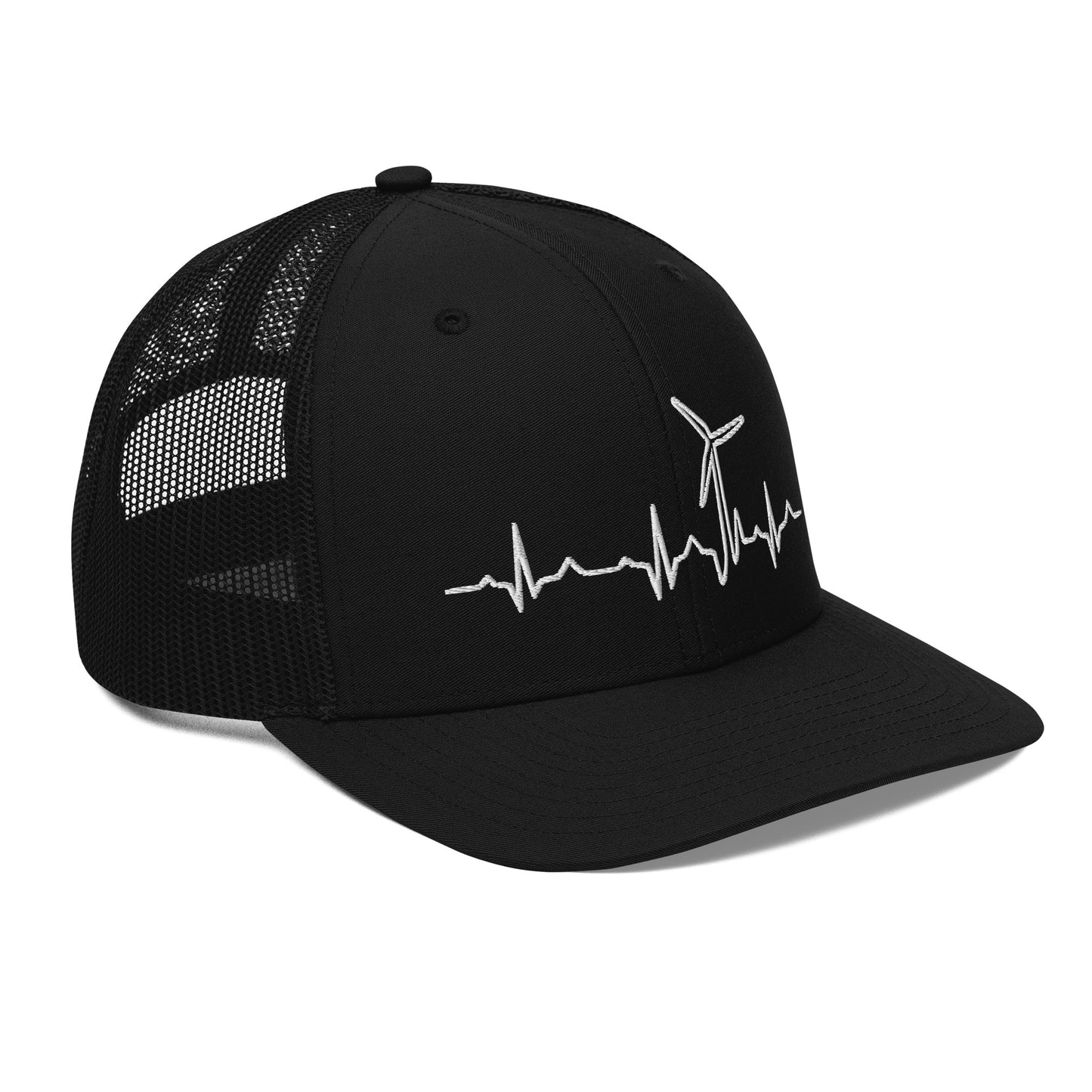 Wind Turbine Heart Beat Trucker Cap