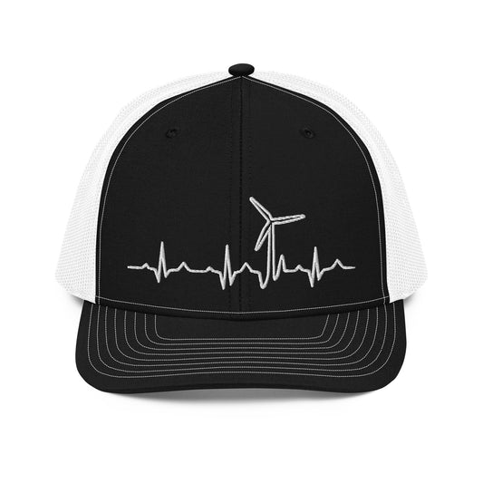 Wind Turbine Heart Beat Trucker Cap