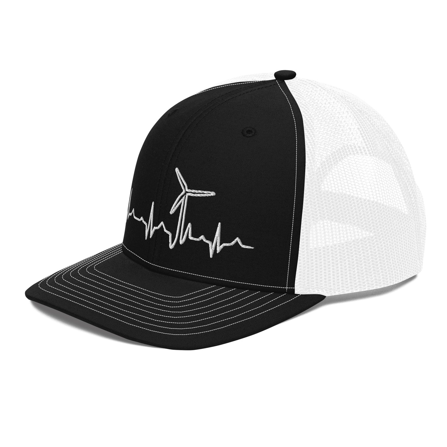 Wind Turbine Heart Beat Trucker Cap
