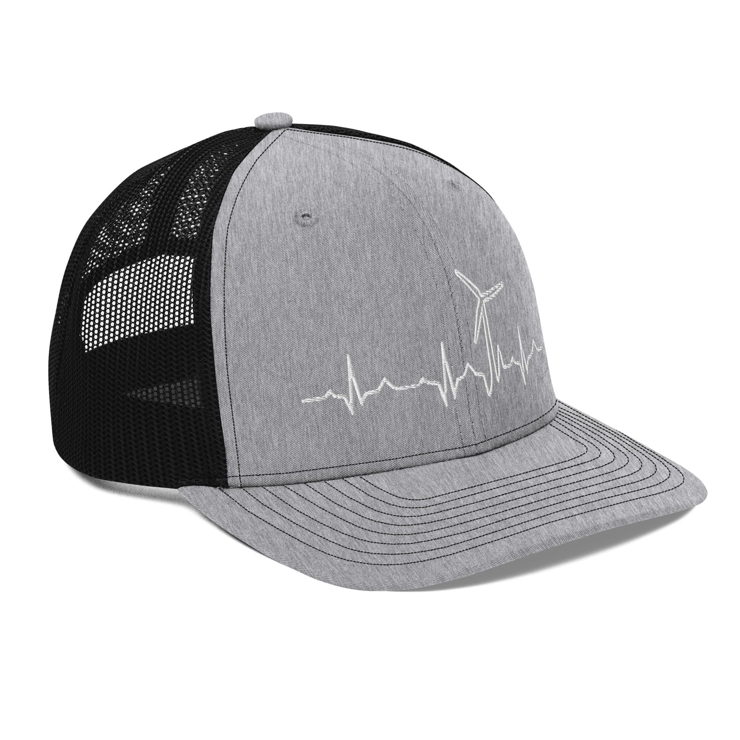 Wind Turbine Heart Beat Trucker Cap