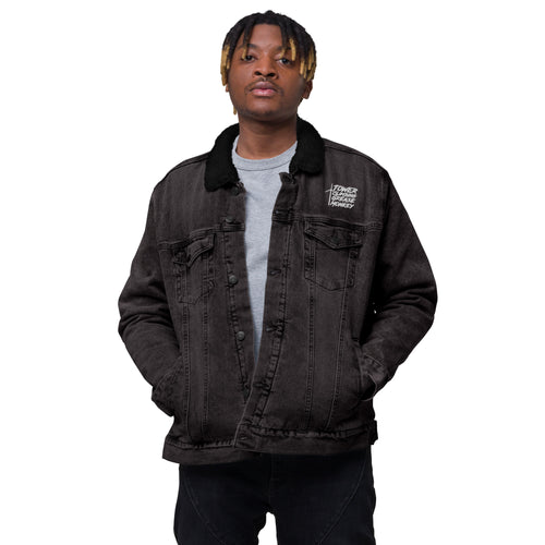 Tower Climbing Grease Monkey Denim sherpa jacket