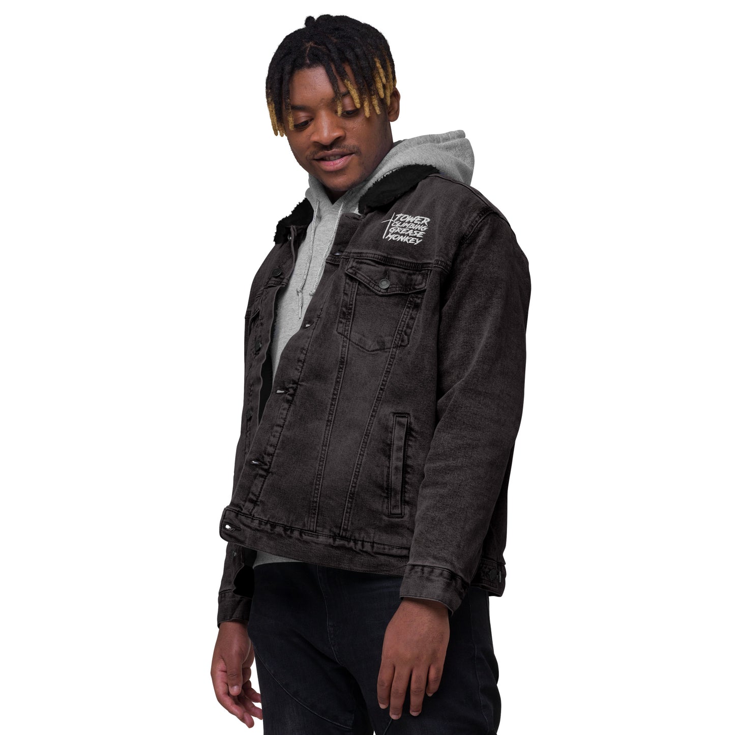 Scratch Denim sherpa jacket