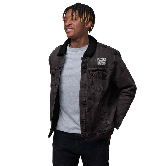 Scratch Denim sherpa jacket