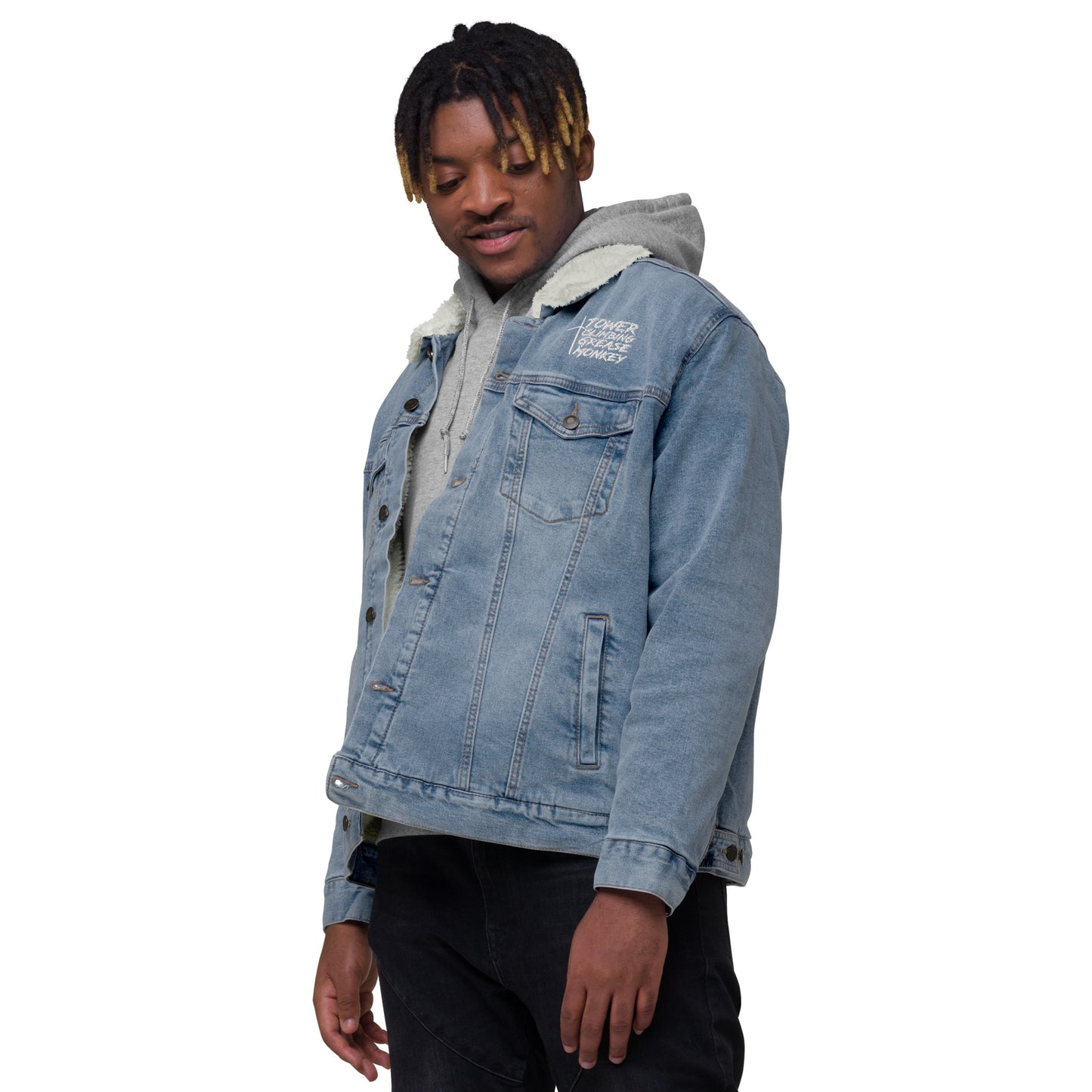 Scratch Denim sherpa jacket