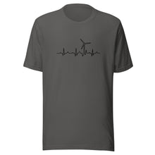 Wind Turbine Heart Beat Unisex t-shirt